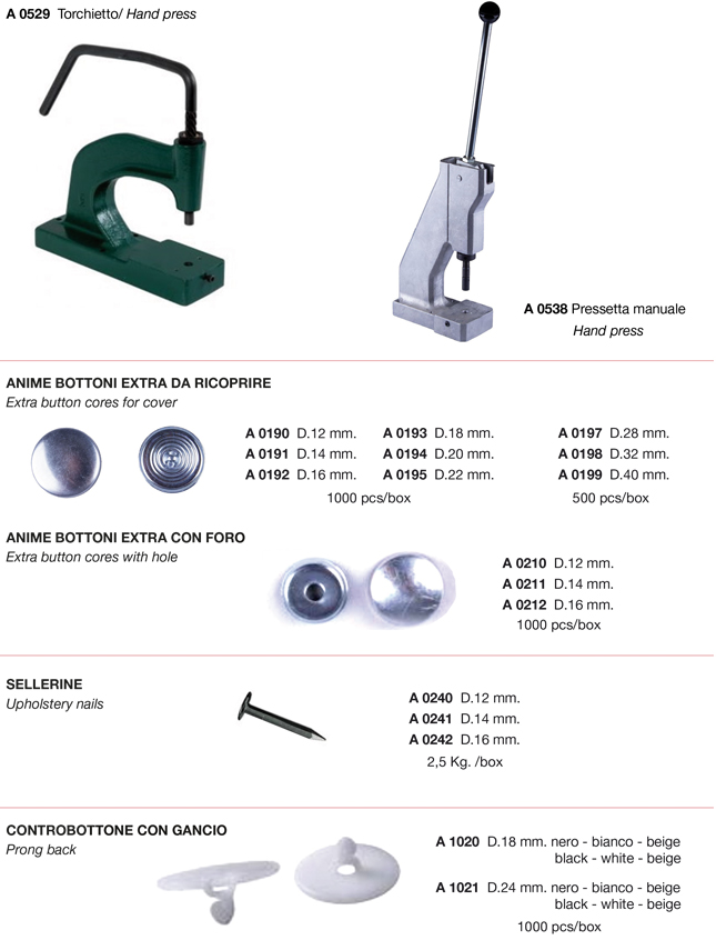 Bottoni Attrezzature - Buttons